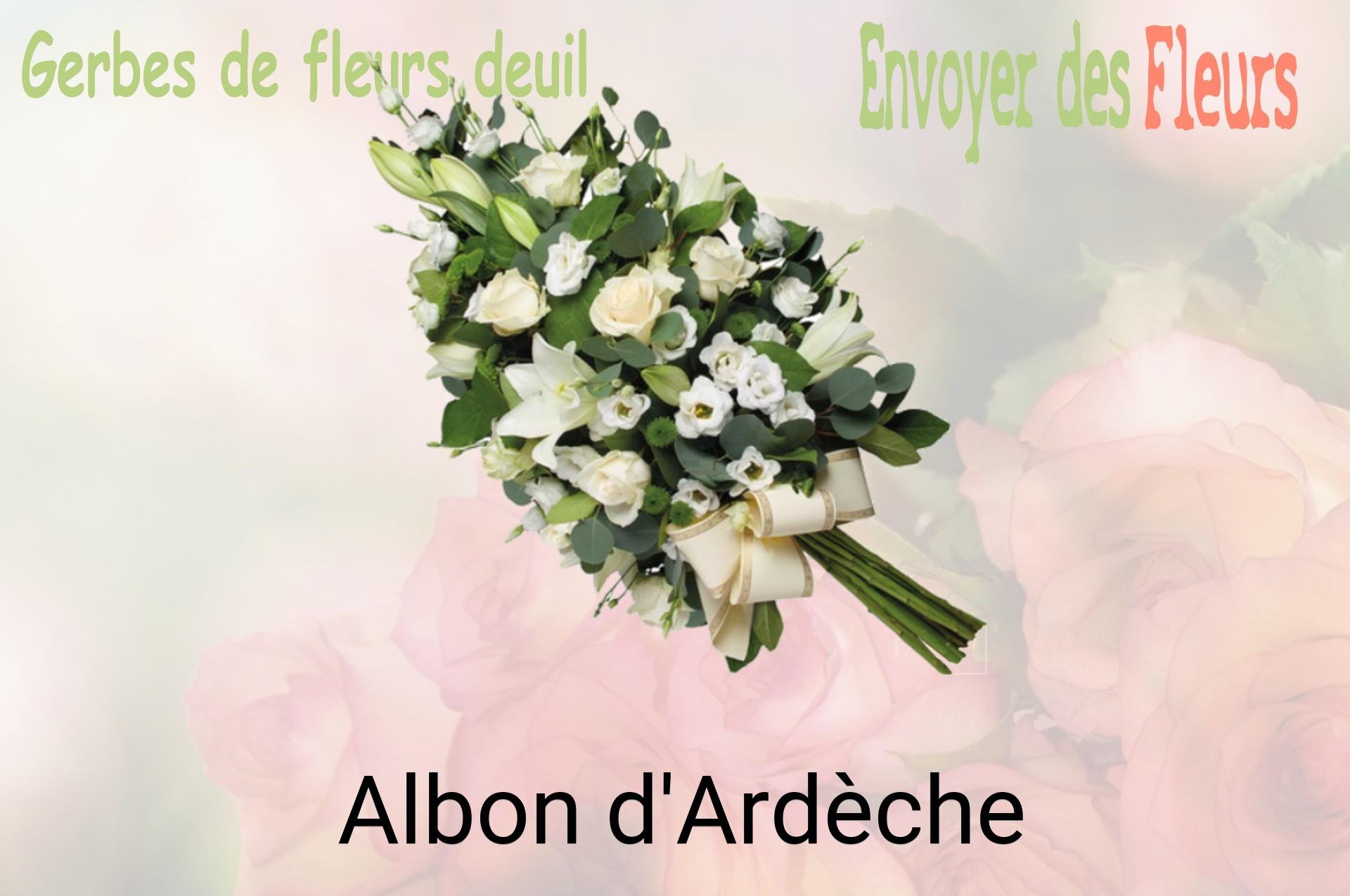 Gerbe de fleurs de deuil livrée à Albon-d'Ardèche